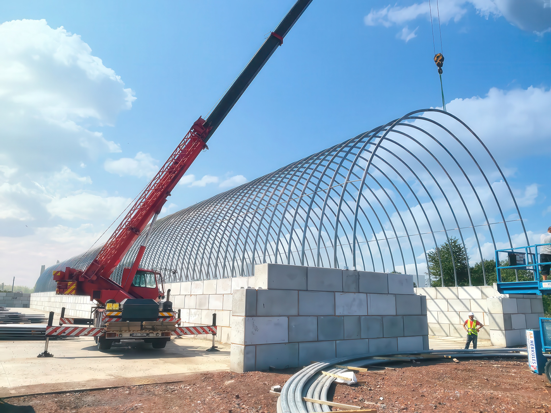 Montaz Hali Lukowej Dzwig Samojezdny Konstrukcja Stalowa Gigapixel Ai Filters